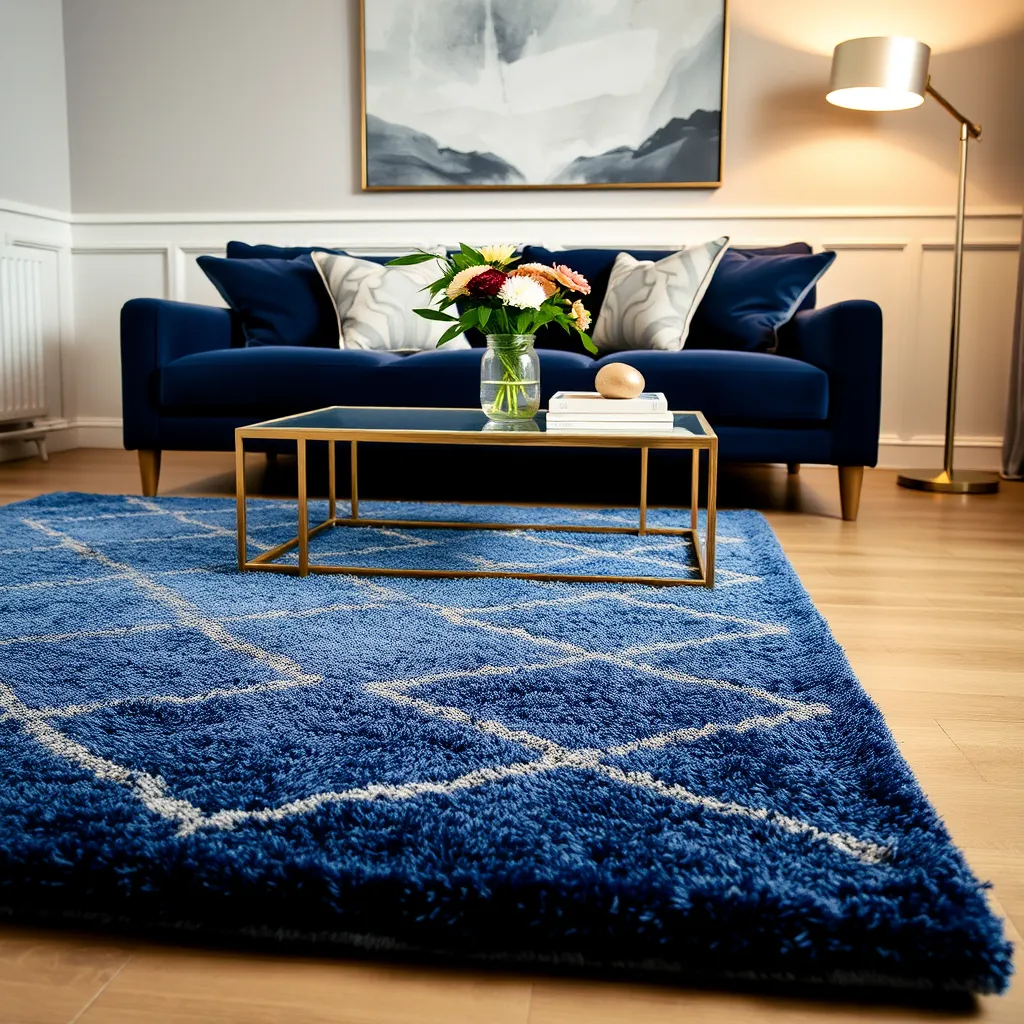 Jaki dywan do granatowej kanapy – porady stylistów